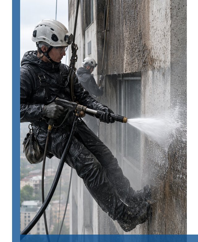 Гидроструйная очистка фасадов и конструкций в Малоярославце