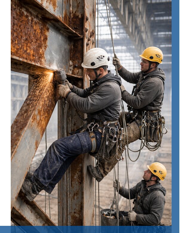 Зачистка металла от ржавчины в Малоярославце от 362 р. | ВЫСОТНИК-Млр