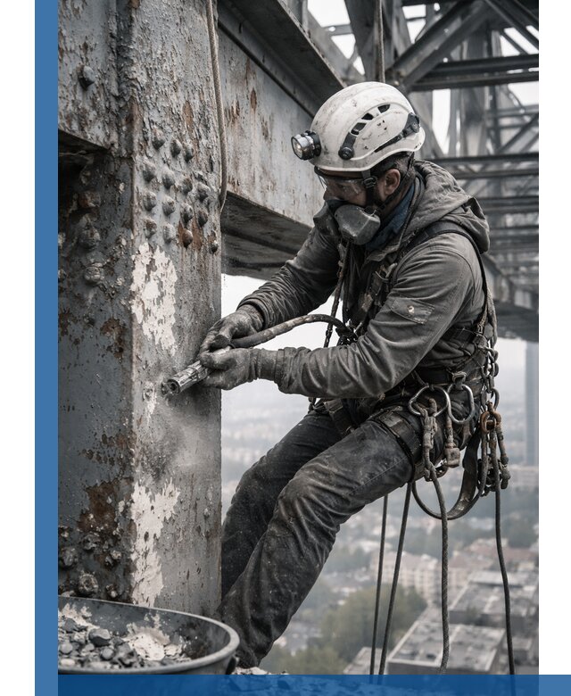 Удаление старой краски с металлических конструкций в Малоярославце