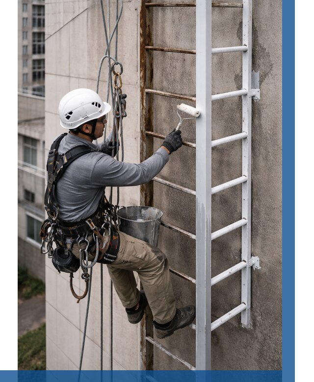Покраска пожарных лестниц в Малоярославце от 4654 р. | ВЫСОТНИК-Млр