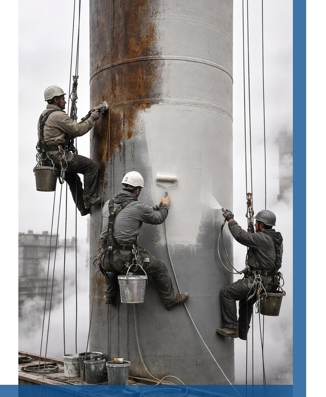 Покраска дымовых труб в Малоярославце от 8791 р. | ВЫСОТНИК-Млр