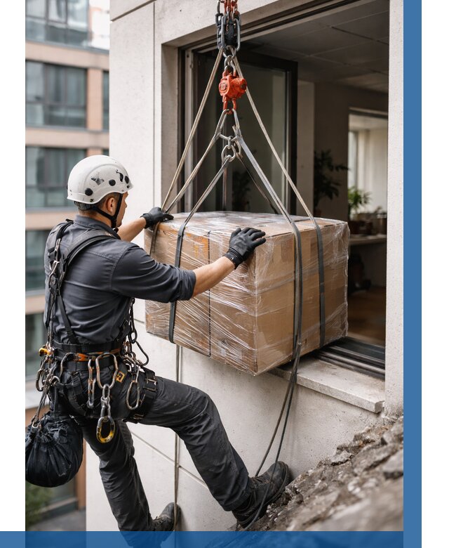 Подъем груза через окно в Малоярославце от 4654 р. | ВЫСОТНИК-Млр