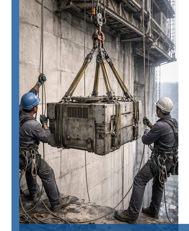 Такелажные работы на высоте, подъем и монтаж грузов в Малоярославце