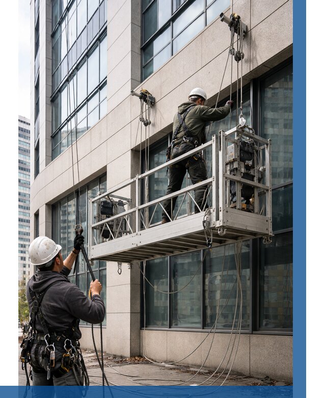 Монтаж и подъем фасадной люльки в Малоярославце от 12410 р. | ВЫСОТНИК-Млр