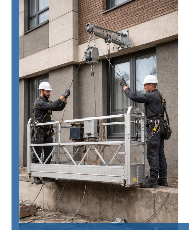 Монтаж и подъем фасадной люльки в Малоярославце с гарантией безопасности