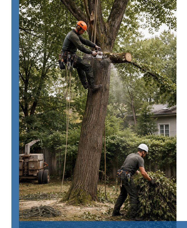 Кронирование деревьев в Малоярославце, безопасная высотная обрезка