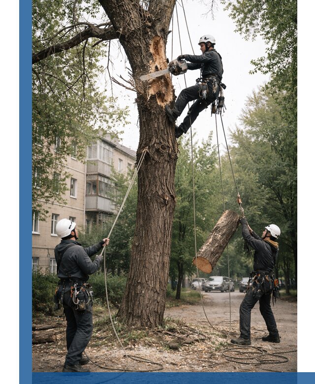 Срочное удаление аварийных деревьев в Малоярославце с гарантией безопасности