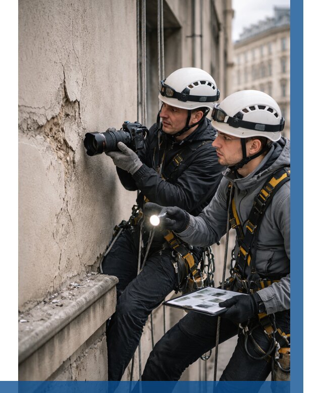 Фотофиксация дефектов фасада в Малоярославце от 4654 р. | ВЫСОТНИК-Млр