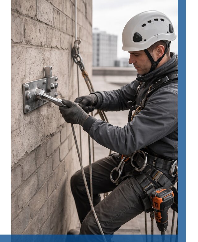 Установка анкерных точек в Малоярославце от 3620 р. | ВЫСОТНИК-Млр