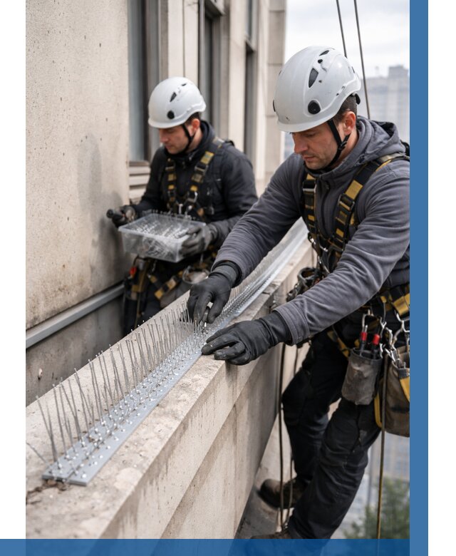 Установка шипов от птиц в Малоярославце от 879 р. | ВЫСОТНИК-Млр